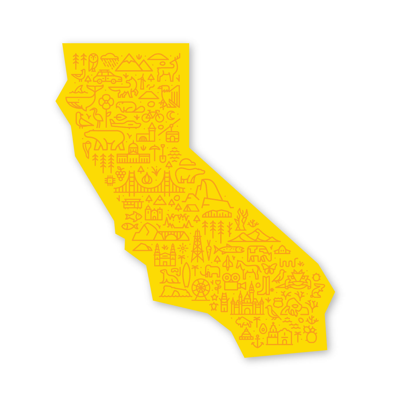 California Map Sticker