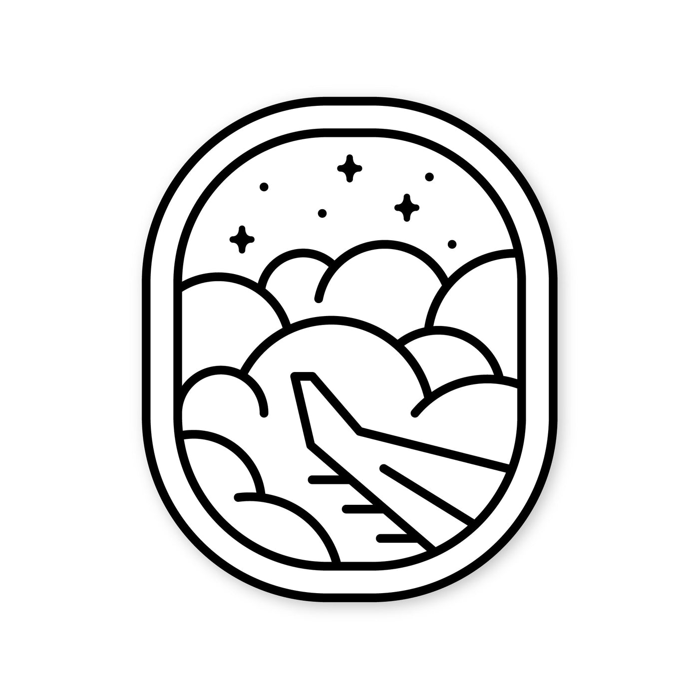 Airplane Window Red Eye Sticker