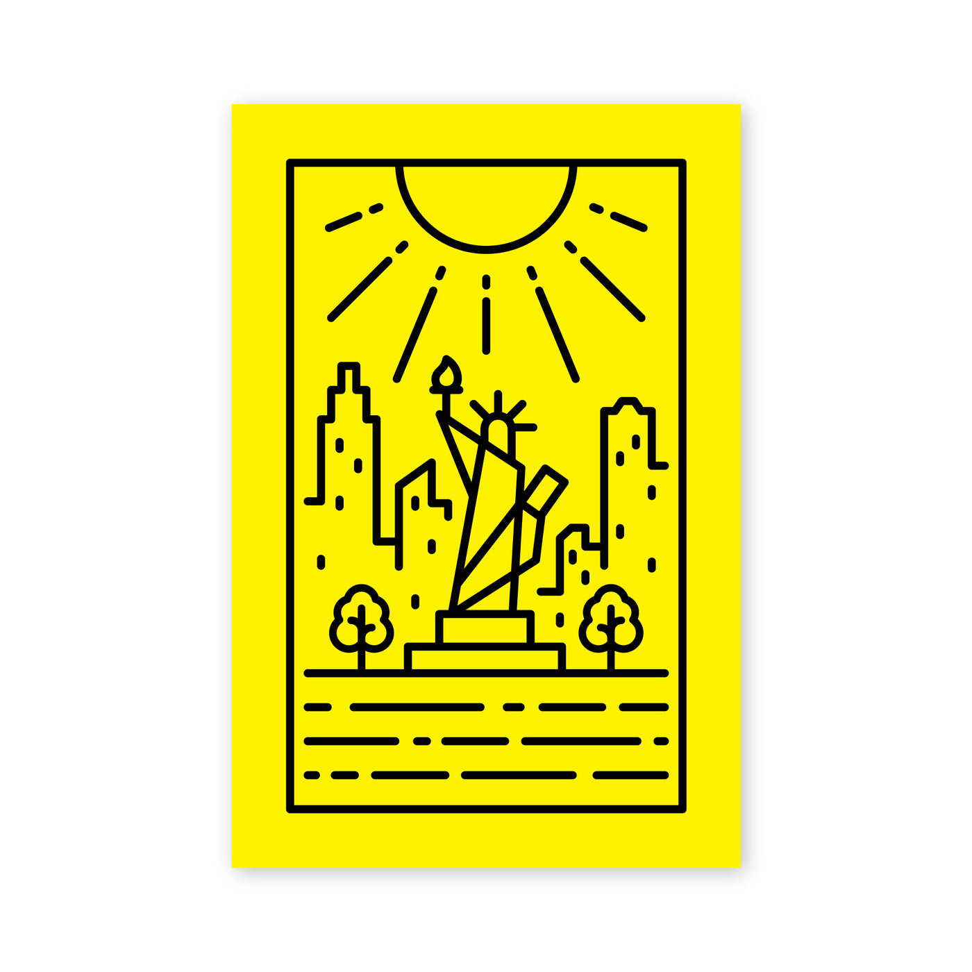 New York Skyline Postcard