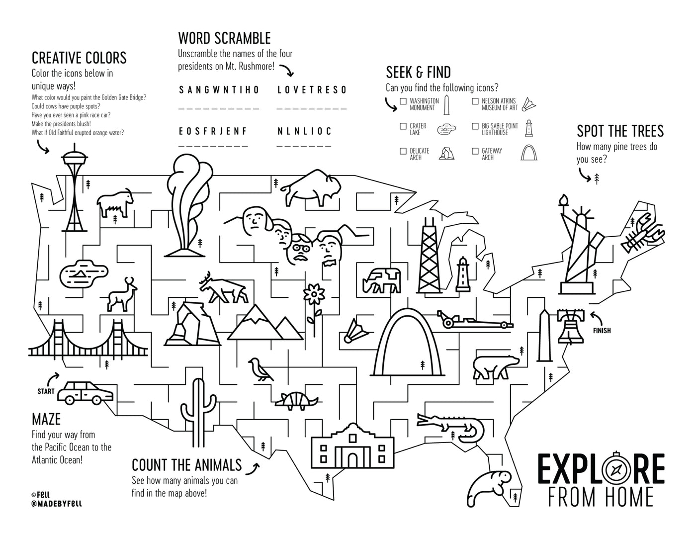 USA Activity Sheet