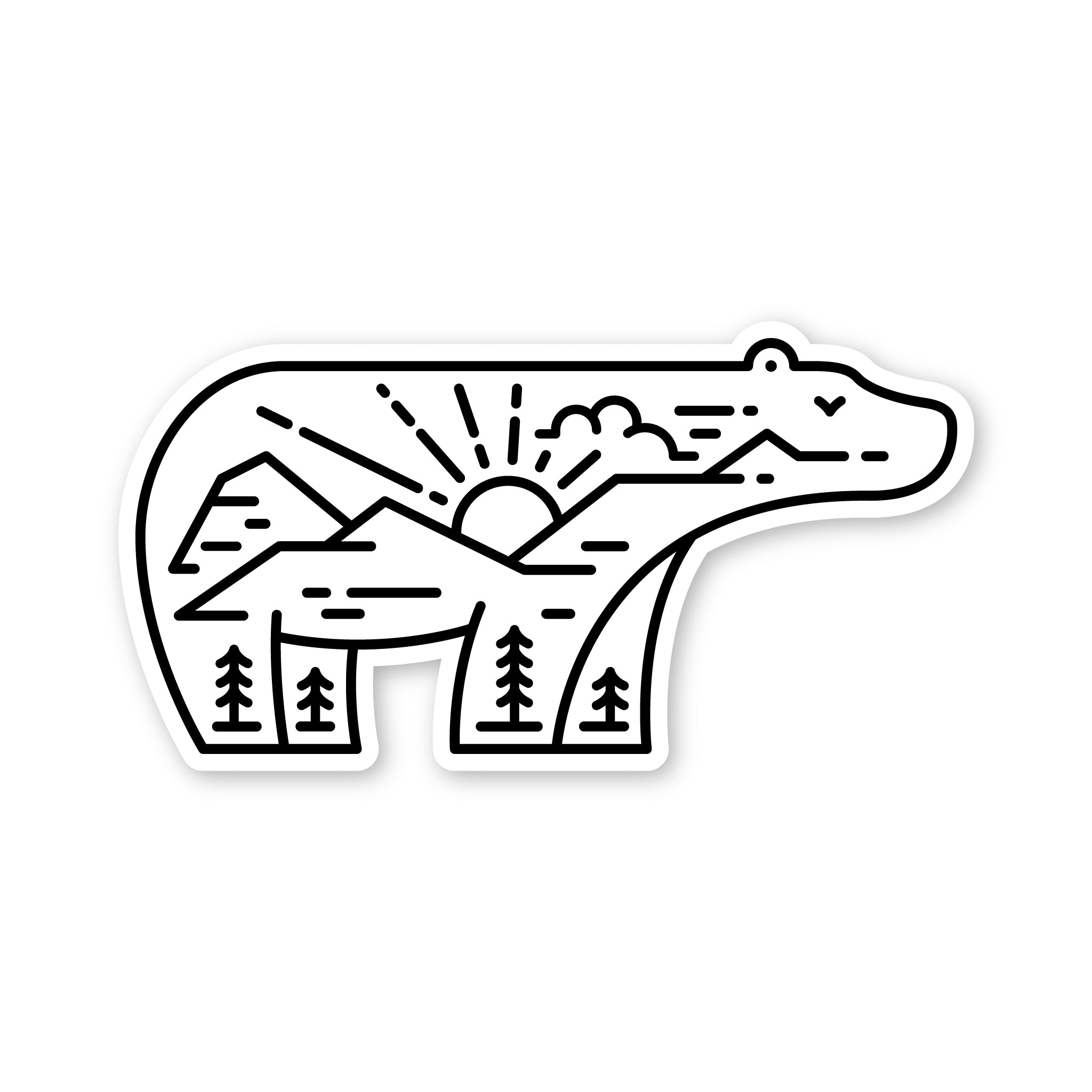 Bear Scene Sticker – Fell