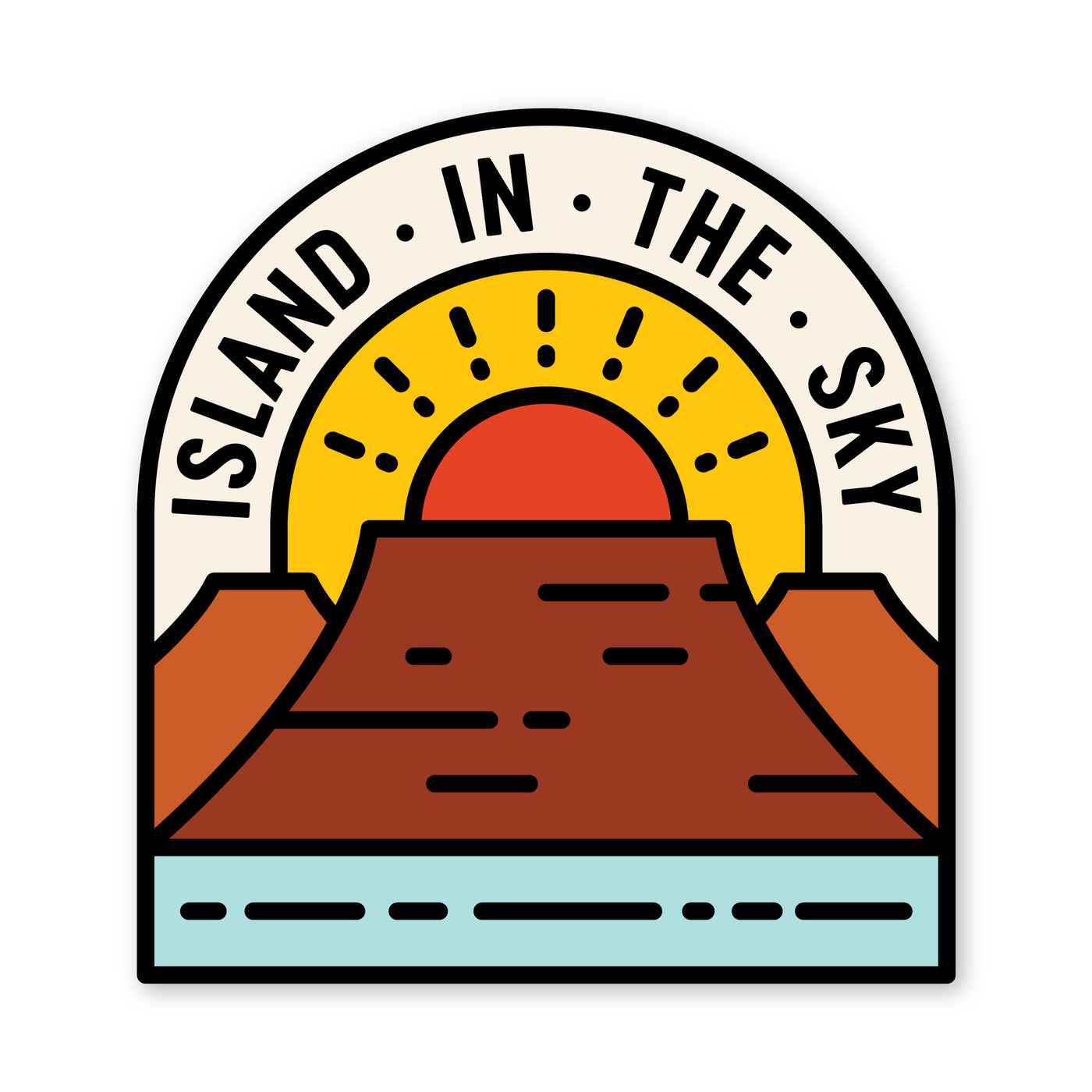 Island in the Sky Sticker