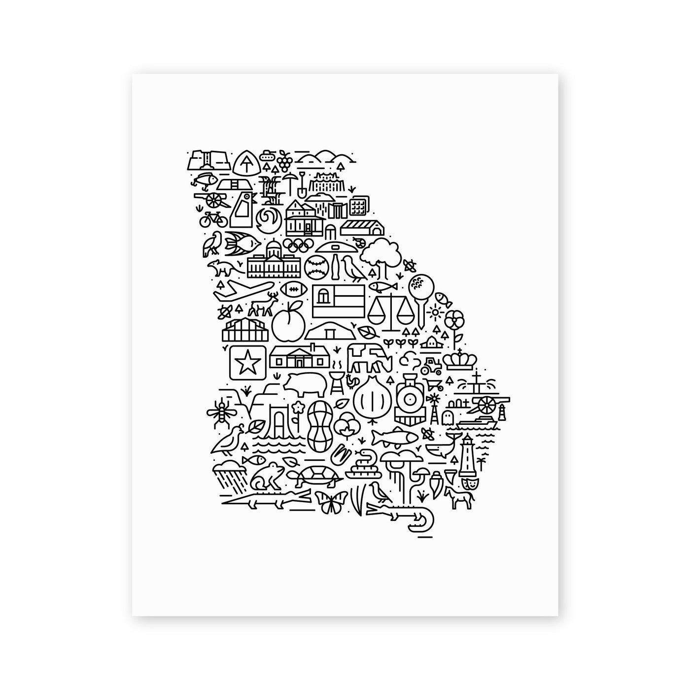 Georgia Map Art Print
