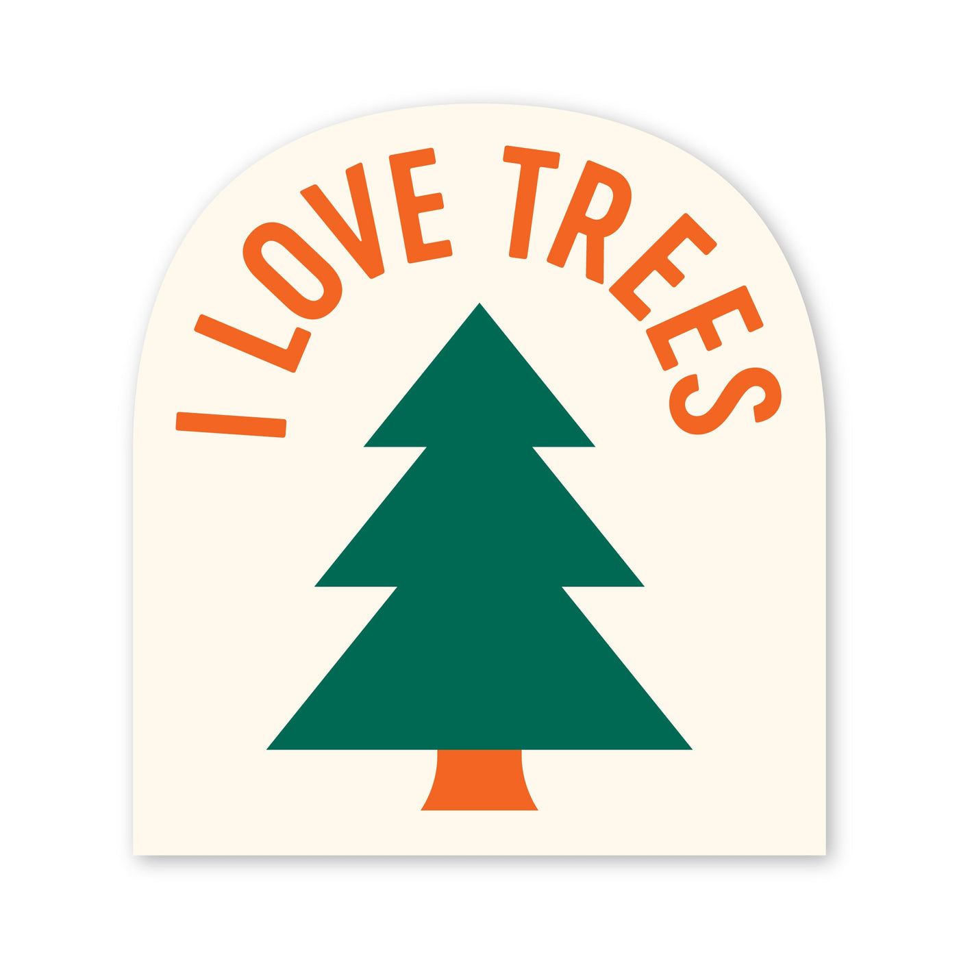 I Love Trees Sticker