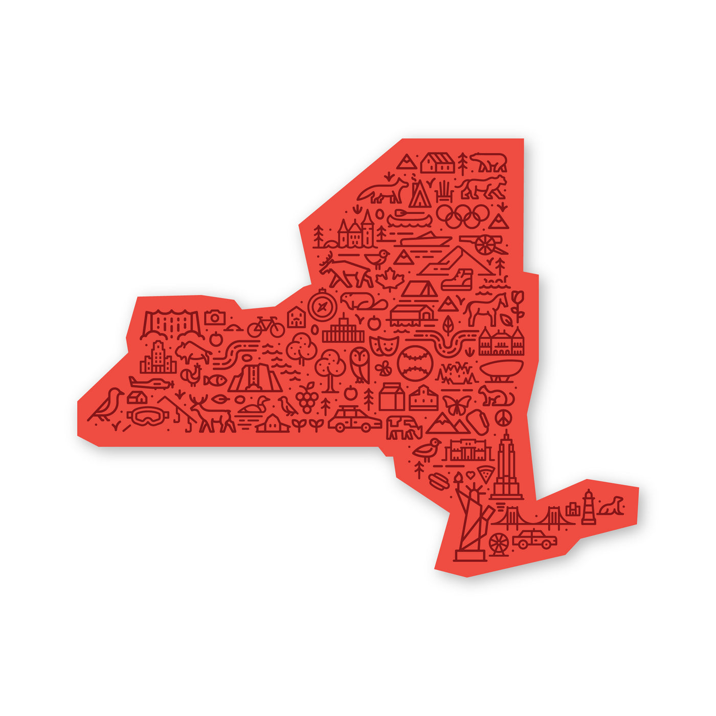 New York Map Sticker