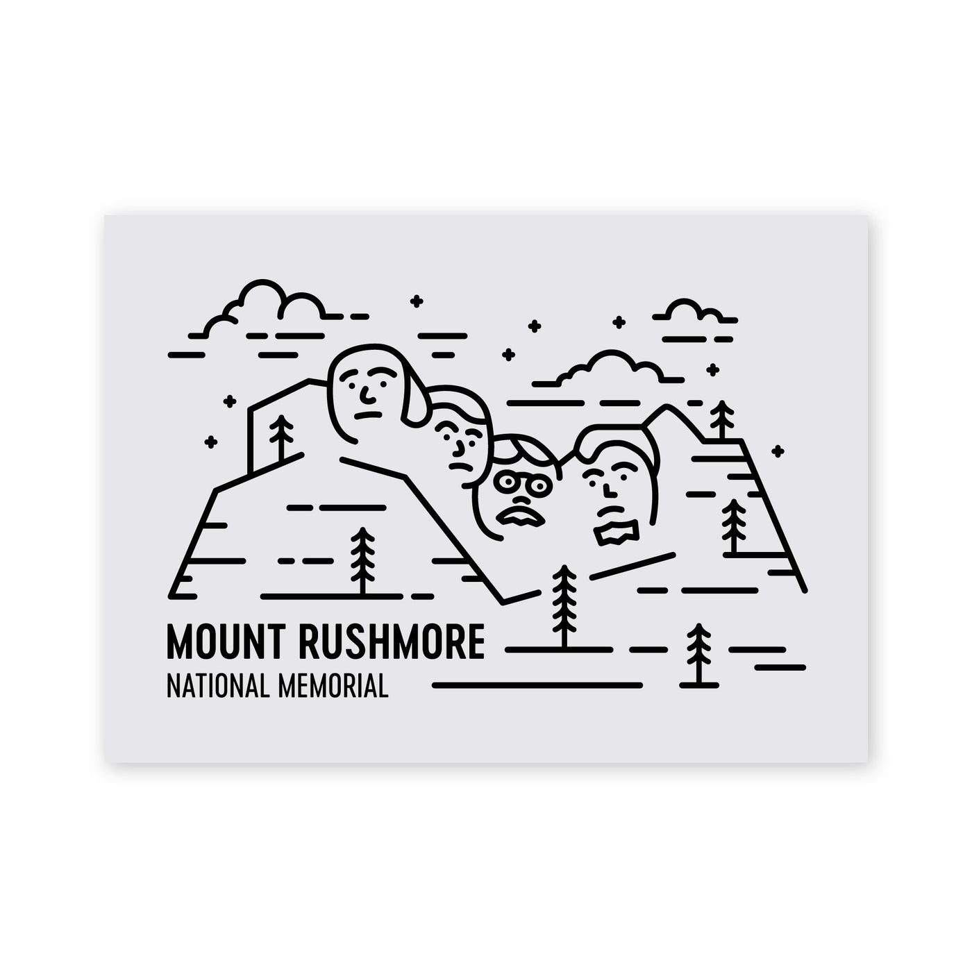 Mount Rushmore National Memorial Postcard