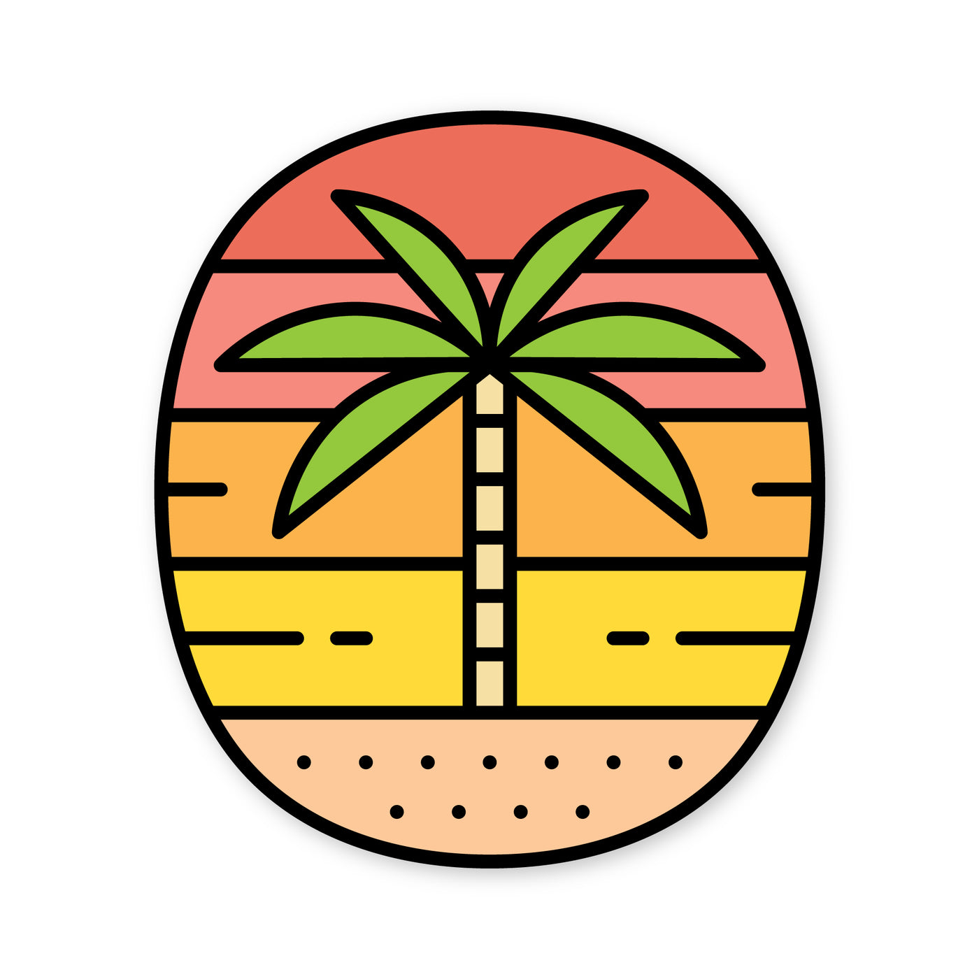 Palm Sunset Sticker