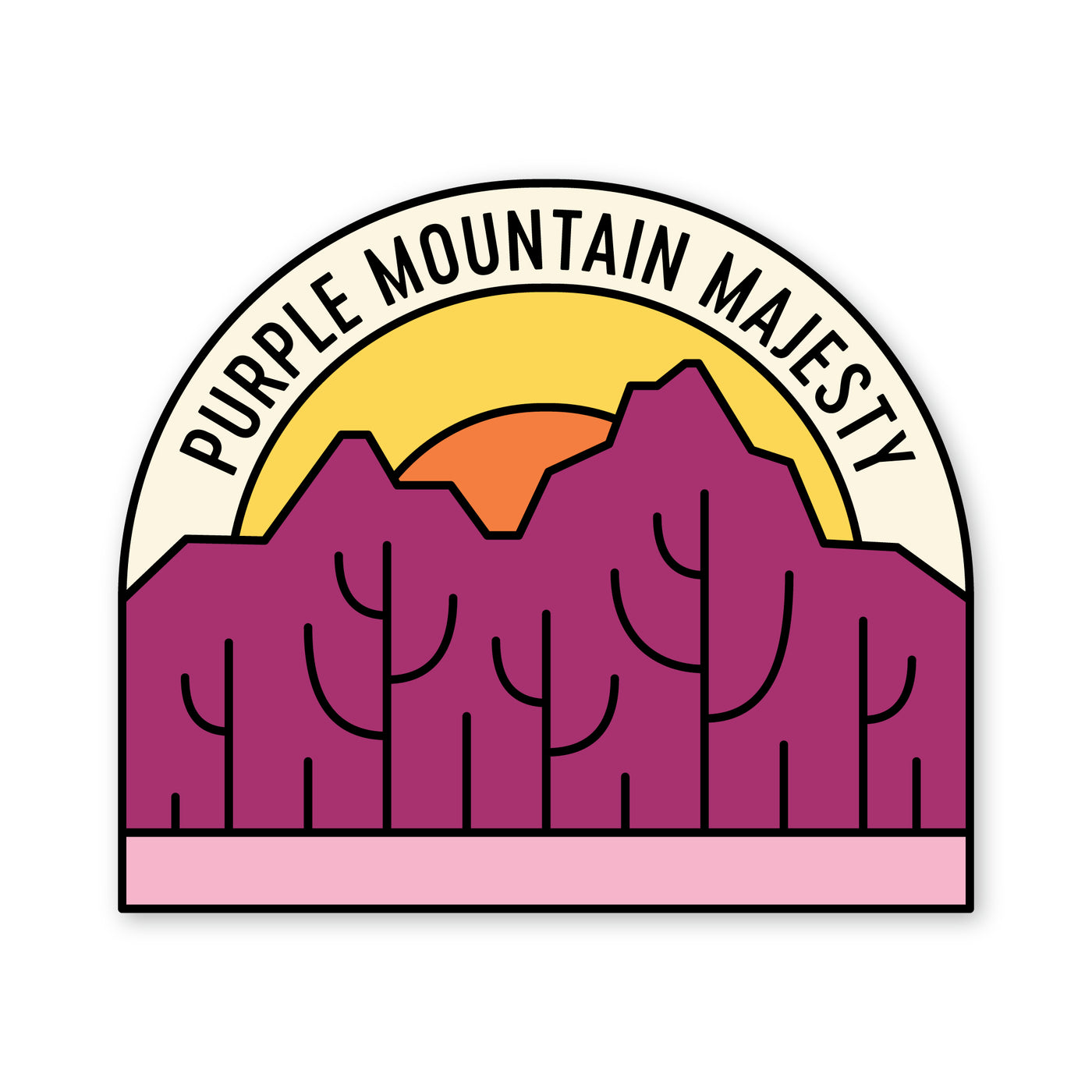 Purple Mountain Majesty Sticker