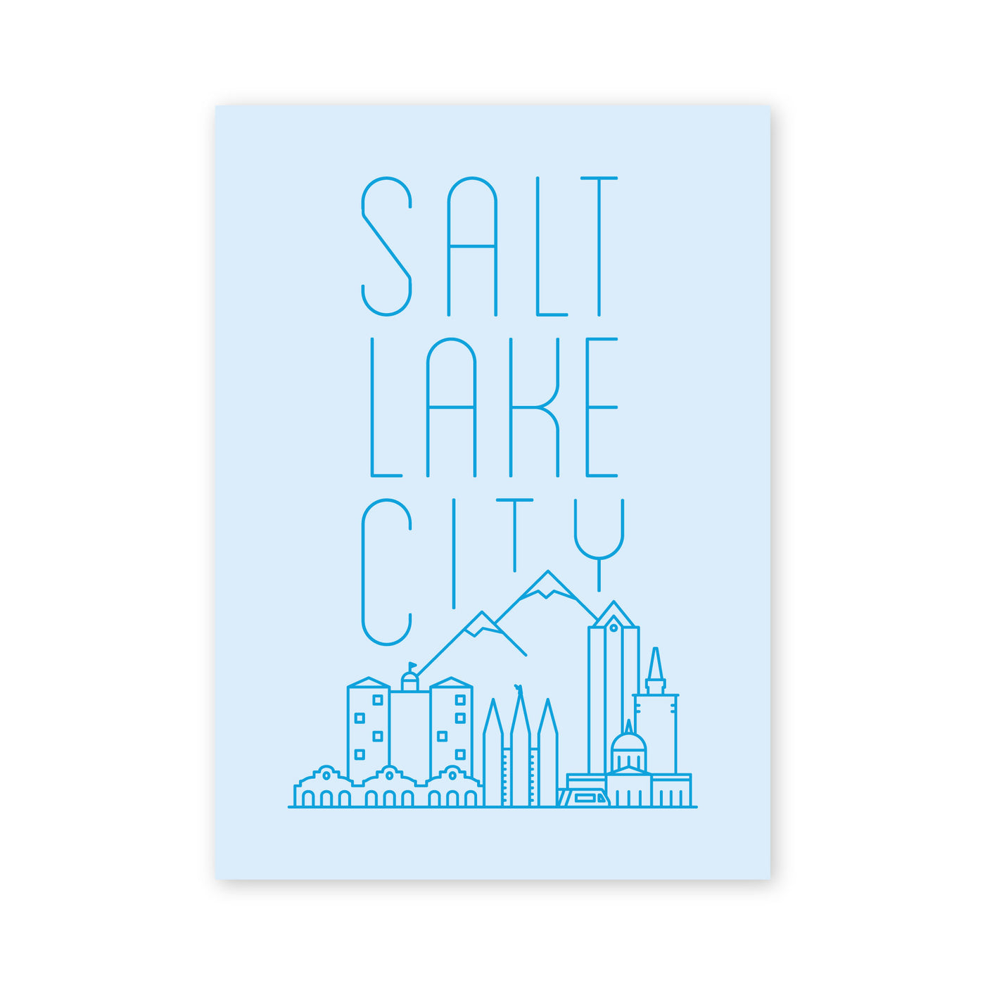Salt Lake City Skyline Postcard