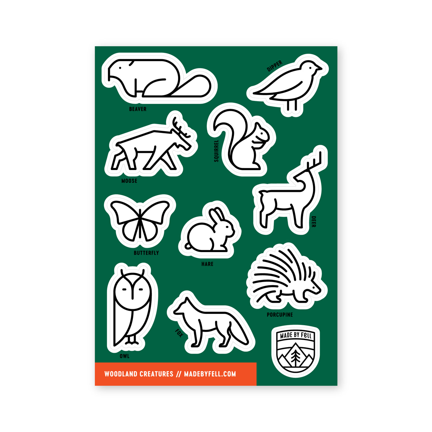 Woodland Creatures Sticker Sheet